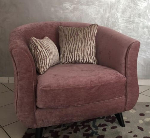 Fauteuil contemporain Roche Bobois / recouverture velours