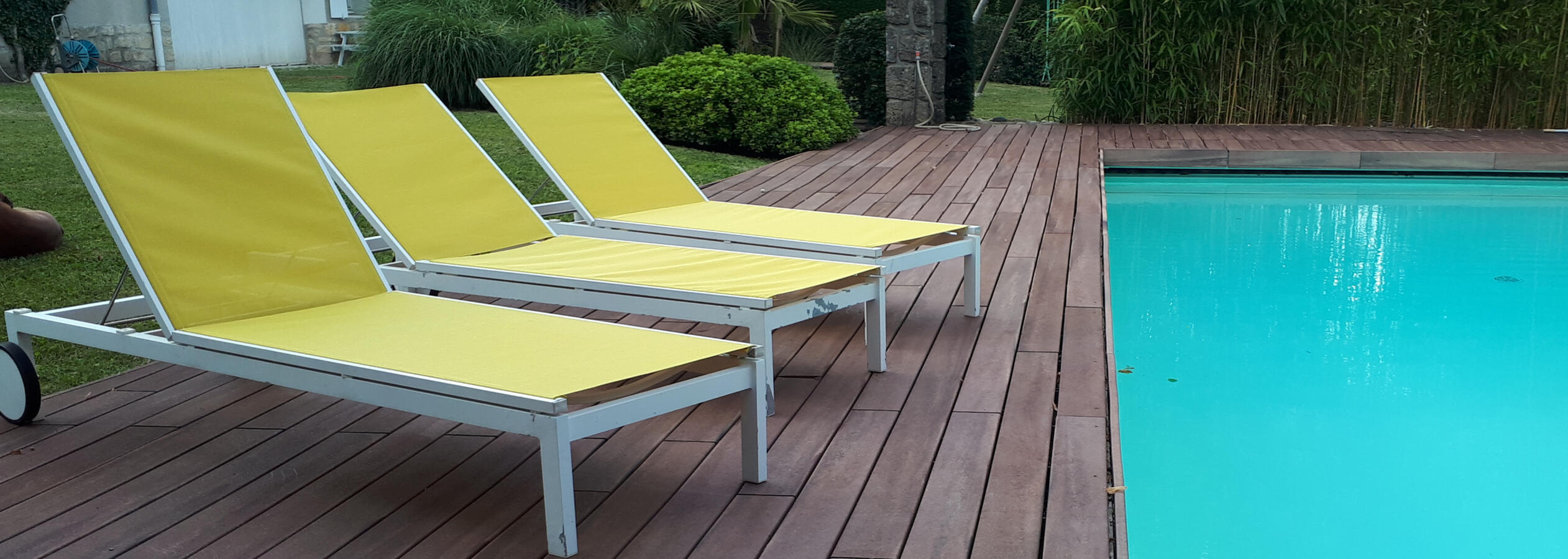 Bain de soleil / Changement de toiles